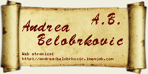 Andrea Belobrković vizit kartica
